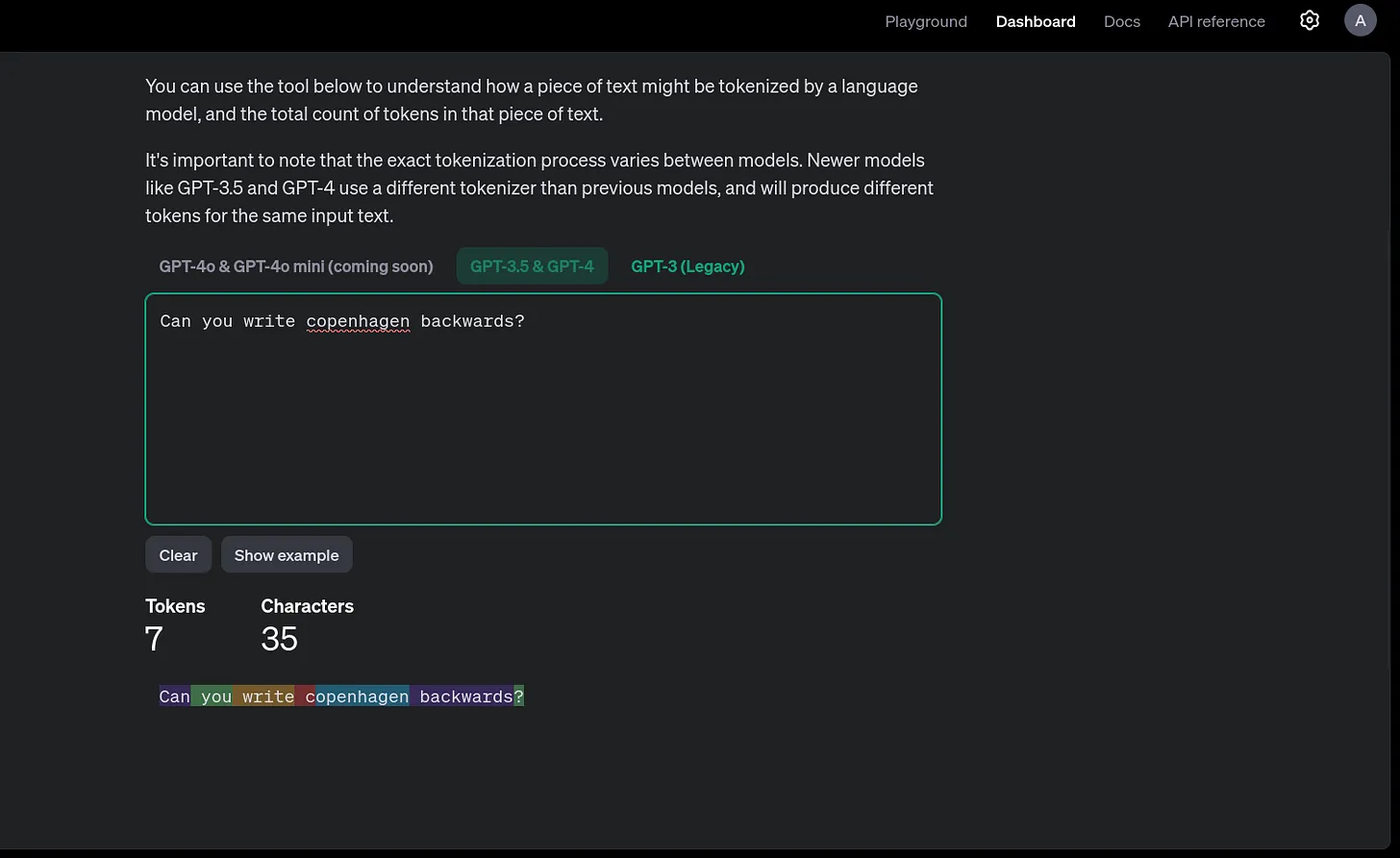 "copenhage" being tokenized to 2 tokens.